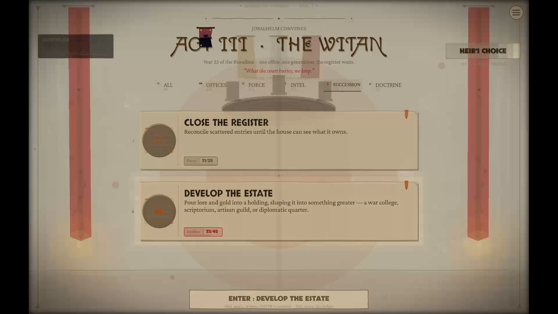 The Witan weighs a house matter